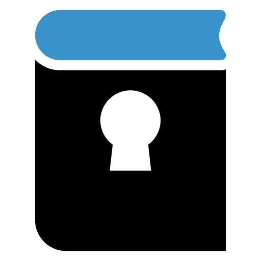 Book, content, lock, security icon