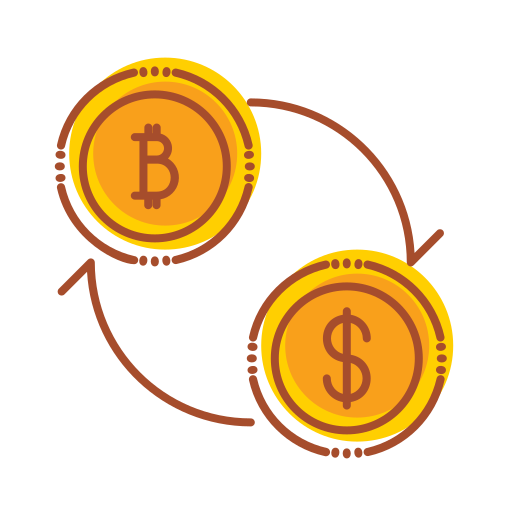 Bank, exchange, financial, internet, technology icon