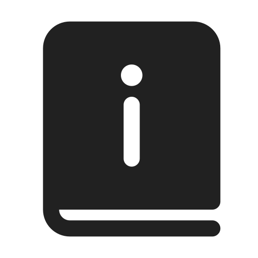 Ic, fluent, book, information, filled icon