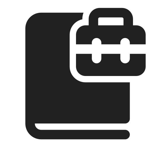Ic, fluent, book, toolbox, filled icon