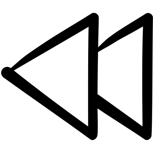 Audio, back, doodle, music, rewind, sound icon