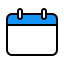 Date and time - Fill outline icon 64x64