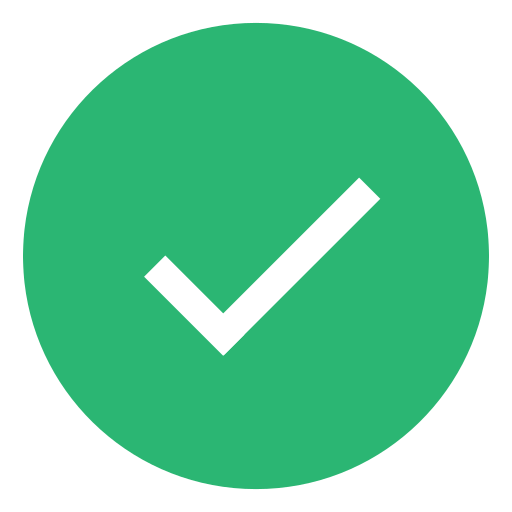 Check, complete, done, green, success, valid icon