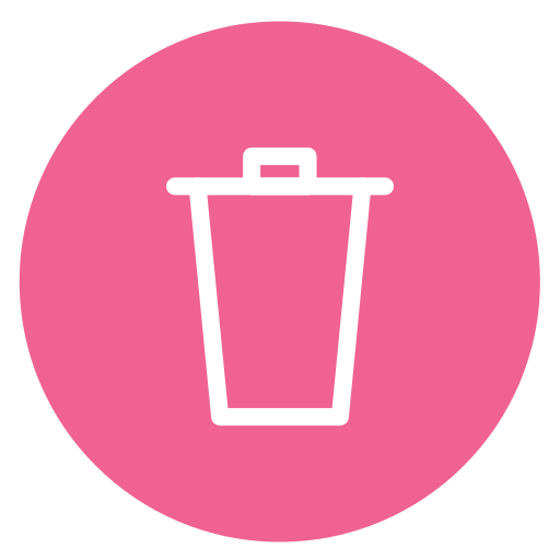 Circle, delete, style, trash, remove icon