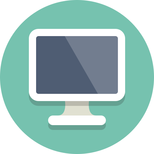Screen, monitor, display icon