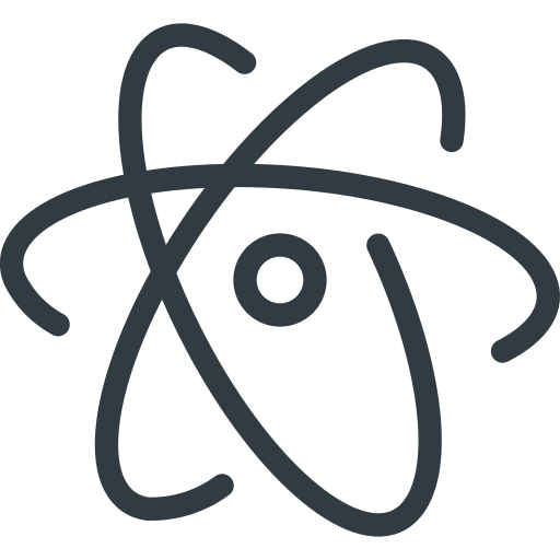 Atom, logo, media, social icon