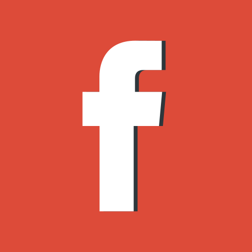 Facebook, logotype, media, red, social icon