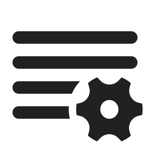 Ic, fluent, text, grammar, settings, filled icon
