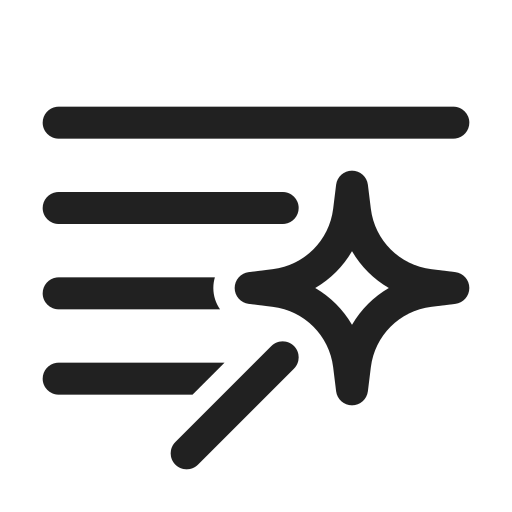 Ic, fluent, text, grammar, wand, regular icon