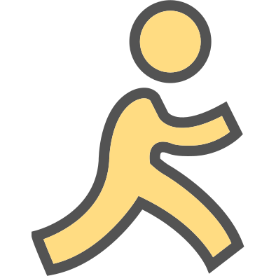 Aim, brand, logo, network, social icon
