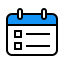 Date and time - Fill outline icon 64x64