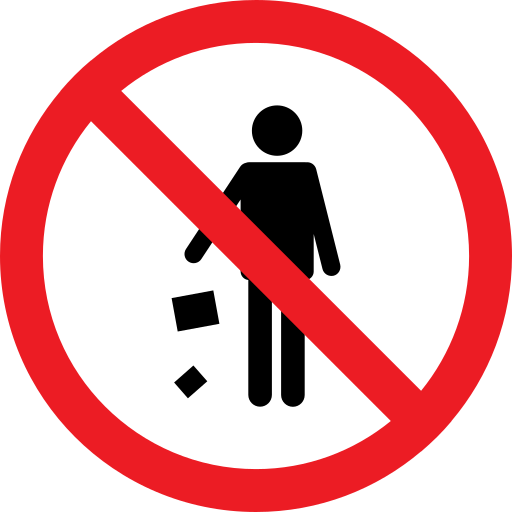 Forbidden, litter, problem, prohibition icon