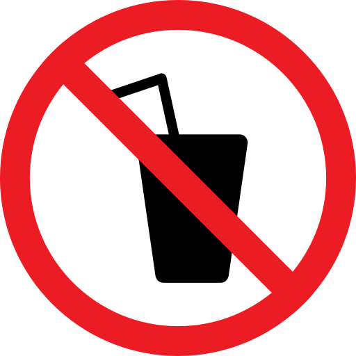 Beverages, forbidden, prevention, prohibition icon