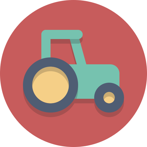 Tractor, farming, vehicle icon