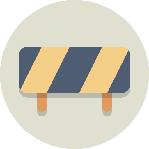 Roadblock, barrier, construction icon