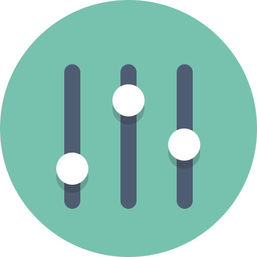 Settings, sliders icon