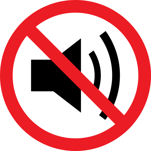 Forbidden, noise, prohibition, sound icon