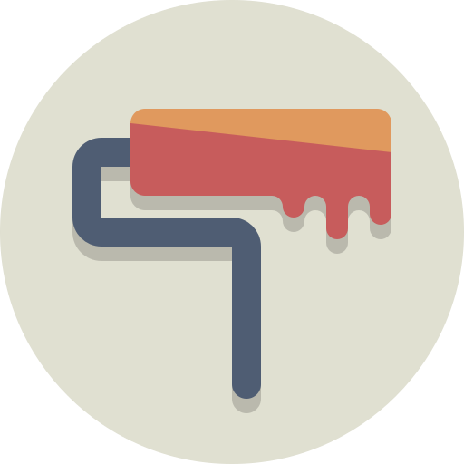 Paint, roller icon