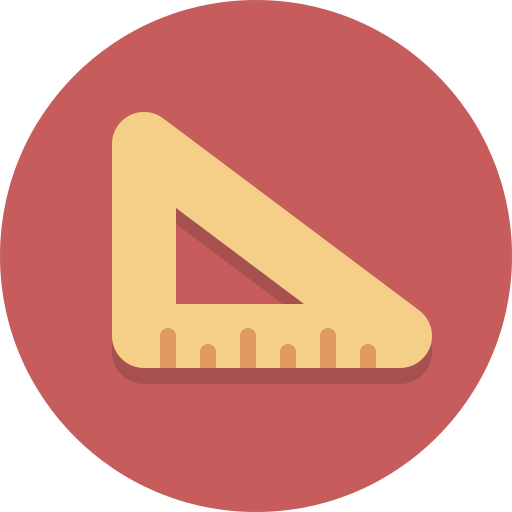 Angle, ruler, triangle icon