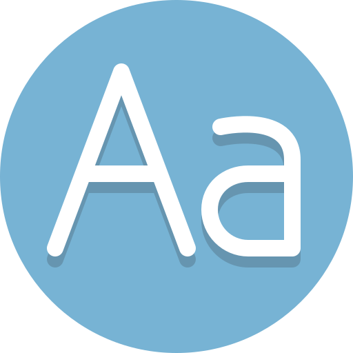 Typography, alpha, letters icon