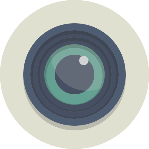 Lens, camera, photography icon