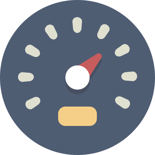 Speedometer, gauge icon
