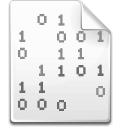 Code, numbers, document icon