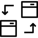 interface,arrows,multimedia option,transfer,orientation,direction