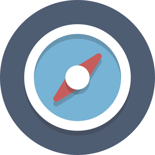 Compass, direction, location, navigation icon