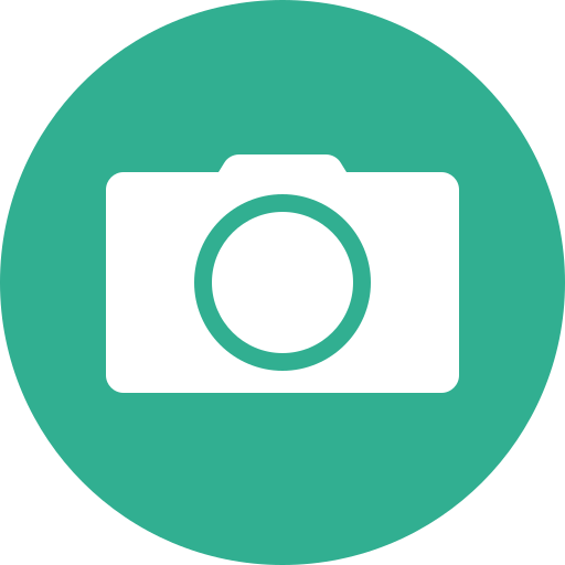 Camera, circle, green, photo, photographer, photography, shutterbug icon