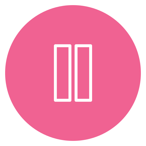 Circle, content, media, pause icon