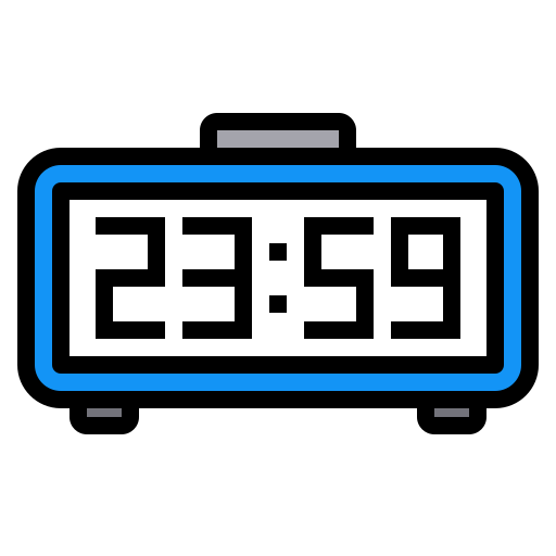 Alarm, clock, digital, time icon