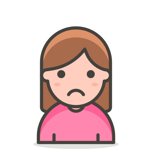 Woman, frowning icon