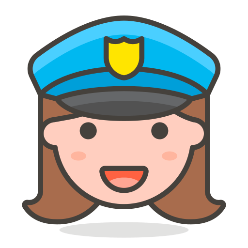 Woman, police, officer icon