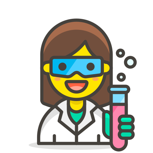 Scientist, woman icon