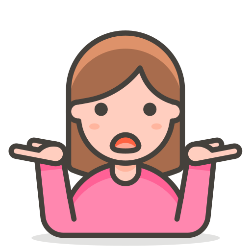 Woman, shrugging icon