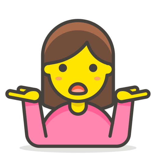 Shrugging, woman icon