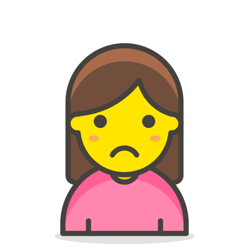 Frowning, woman icon