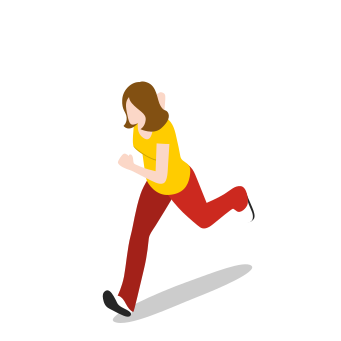 Female, running, woman, girl, user icon