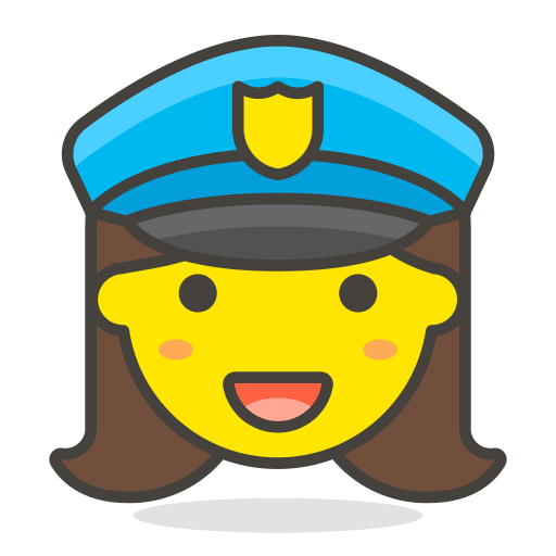 Officer, police, woman icon