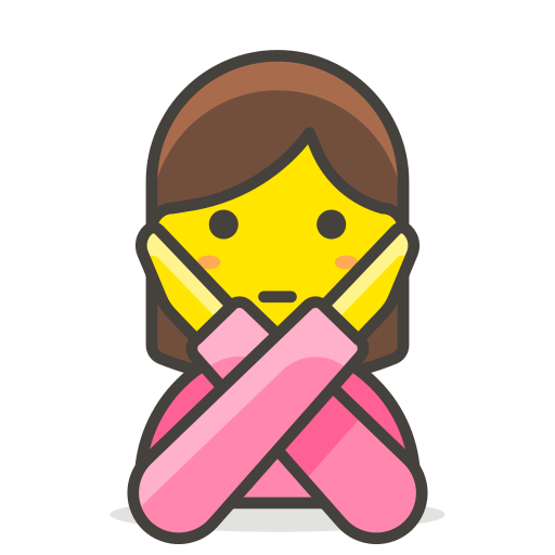 Gesturing, no, woman icon