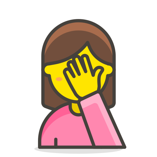 Facepalming, woman icon