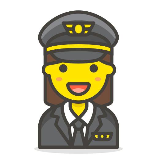 Pilot, woman icon