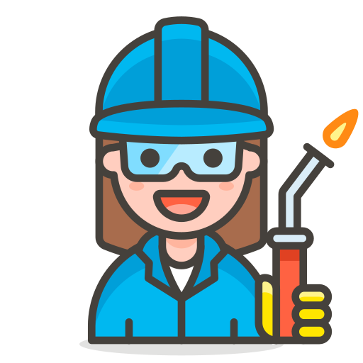 Worker, woman, factory icon