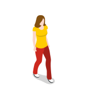 Female, walking, woman, girl, person, user icon