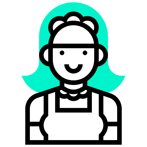 Avatar, human, maid, occupation, profession, woman icon