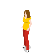Female, staying, woman, avatar, human, user icon