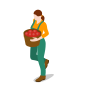 Farm,Farmer,Female,Gathering,People,Woman