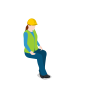 Female,Resting,Sitting,Warehouse,Warehousewoman,Woman