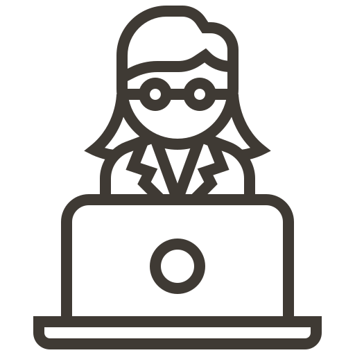 Accounting, finance, business, marketing, notebook, woman icon